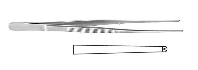 POTTS-SMITH Пінцет хірургічний; прямий; 1x2 зубчики; 18,0см; ширина бранш 1,6+/-0,2. Tontarra Medizintechnik GmbH